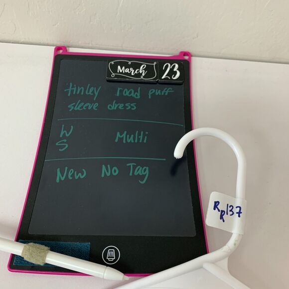 Tinley Road Stripe Shift Dress Womens S Small Puff Sleeves Keyhole Back Scoop - Picture 15 of 16